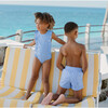 Girls Sky Blue Gingham Ruffle One Piece - One Pieces - 4
