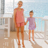 Girls Pink Sands French Terry Tie-Knot Tank Top Set - Mixed Apparel Set - 4