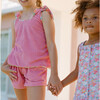 Girls Pink Sands French Terry Tie-Knot Tank Top Set - Mixed Apparel Set - 5