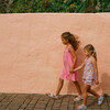 Girls Pink Sands French Terry Square Neck Button Up Dress - Dresses - 4