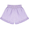 Girls Lavender Stripe Ruffle Short - Shorts - 1 - thumbnail