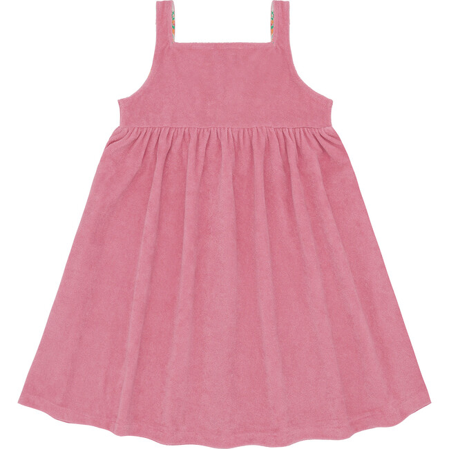 Girls Pink Sands French Terry Square Neck Button Up Dress - Dresses - 5