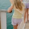 Girls Lavender Stripe Ruffle Short - Shorts - 2