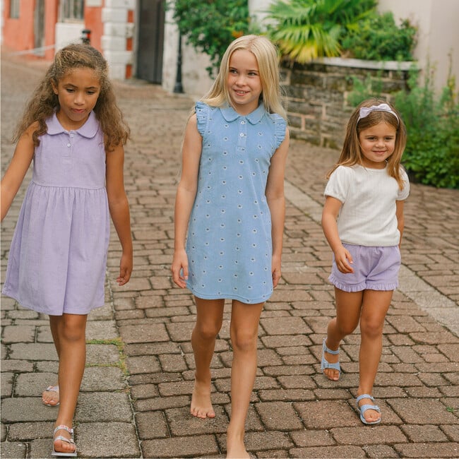 Girls Lavender Breeze French Terry Tennis Dress - Dresses - 2