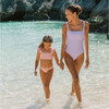 Girls Island Blossom Smocked Ruffle Strap Bikini - Two Pieces - 2