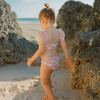 Girls Island Blossom Smocked Ruffle Strap Bikini - Two Pieces - 4