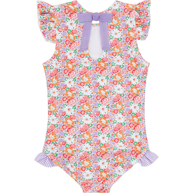 Girls Island Blossom Ruffle Cap Sleeve Rashguard One Piece - One Pieces - 5