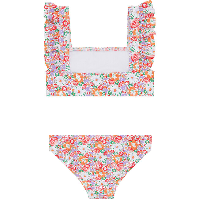 Girls Island Blossom Smocked Ruffle Strap Bikini - Two Pieces - 6