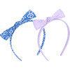 Girls Headband Set In Rosebay And Lavender Stripe - Hair Accessories - 1 - thumbnail