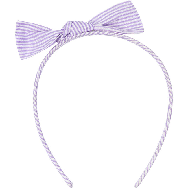 Girls Headband Set In Rosebay And Lavender Stripe - Hair Accessories - 5