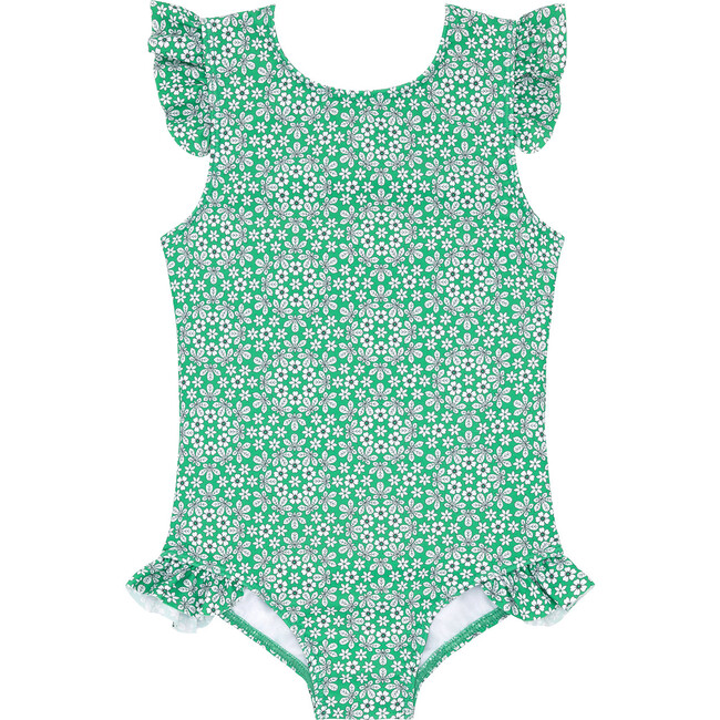 Girls Godwin Ruffle Cap Sleeve Rashguard One Piece