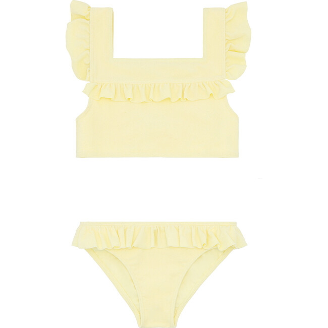 Girls Banana Terry Square Neck Bikini