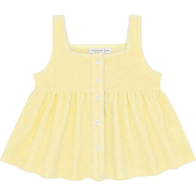 Girls Banana French Terry Button Up Tank