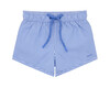 Boys Sky Blue Gingham Boardie - Swim Trunks - 1 - thumbnail