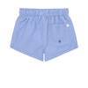 Boys Sky Blue Gingham Boardie - Swim Trunks - 4