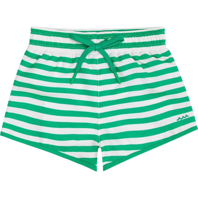 Boys Bermuda Green Stripe Boardie