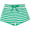 Boys Bermuda Green Stripe Boardie - Swim Trunks - 1 - thumbnail