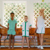 Boys Bermuda Green Stripe French Terry Button Up - Button Downs - 3