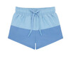 Boys Bermuda Blue Colorblock Boardie - Swim Trunks - 1 - thumbnail