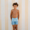 Boys Bermuda Blue Colorblock Boardie - Swim Trunks - 4