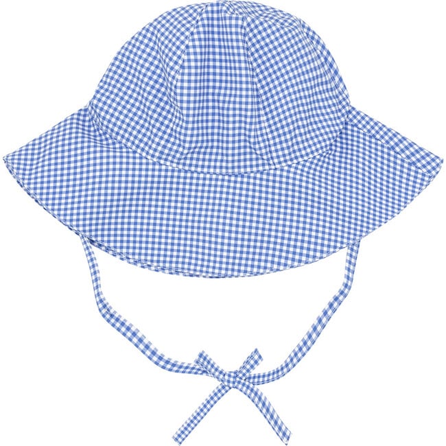 Baby Sky Blue Gingham Sun Hat