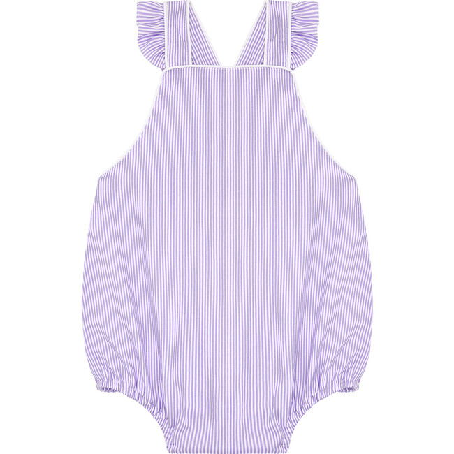 Baby Lavender Stripe Bubble Romper