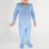 Baby Sky Blue Gingham Pima Footie - Footie Pajamas - 3