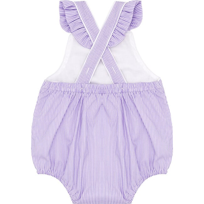 Baby Lavender Stripe Bubble Romper - Rompers - 5