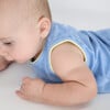 Baby Clearwater Blue French Terry Bubble Romper - Rompers - 2
