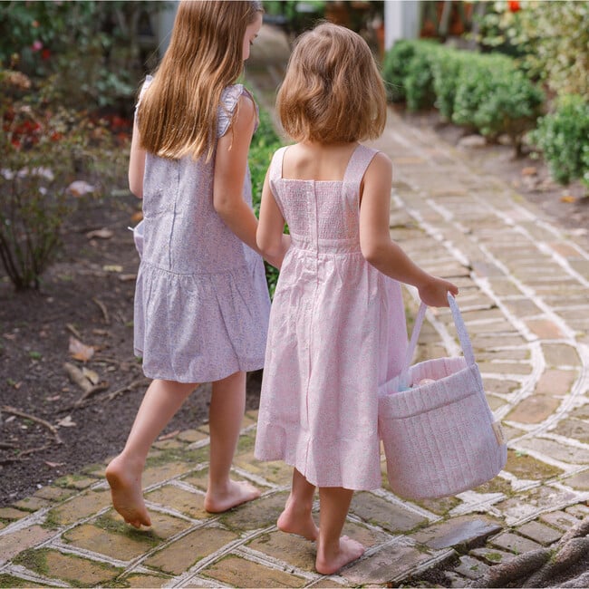Antique Floral Quilted Easter Bucket - Bags - 3