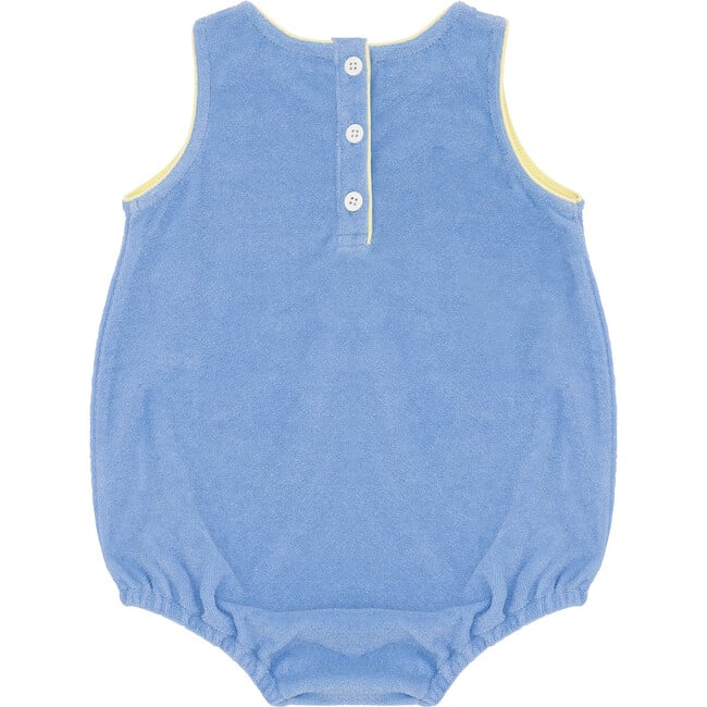 Baby Clearwater Blue French Terry Bubble Romper - Rompers - 6
