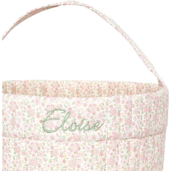 Antique Floral Quilted Easter Bucket - Bags - 5
