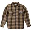 Patch Flannel Shirt, Charcoal - Button Downs - 1 - thumbnail