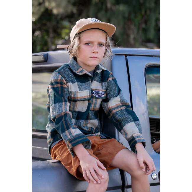 Patch Flannel Shirt, Emerald - Button Downs - 3