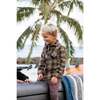 Patch Flannel Shirt, Charcoal - Button Downs - 3