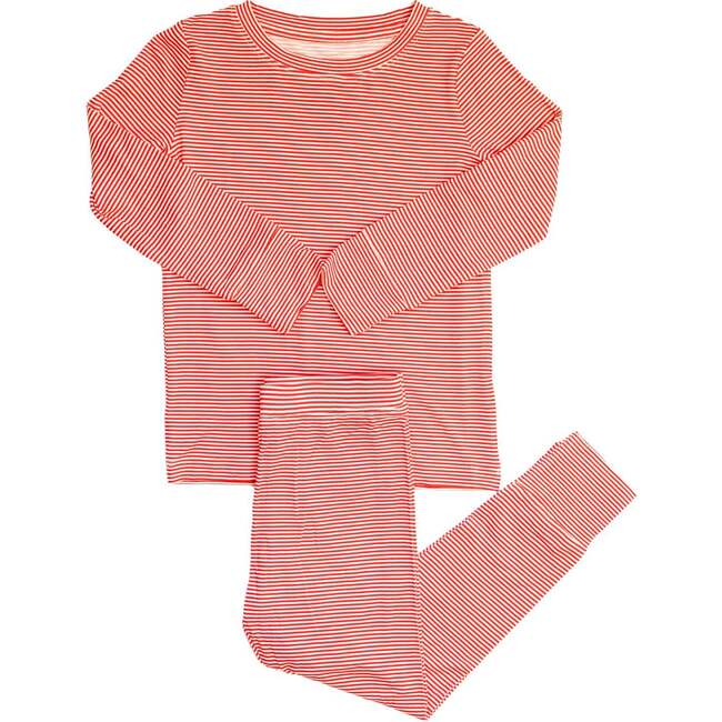 Mini Stripe Pajamas, Red