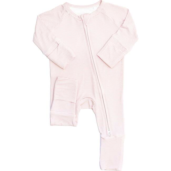 Mini Stripe Sleep Romper, Pink