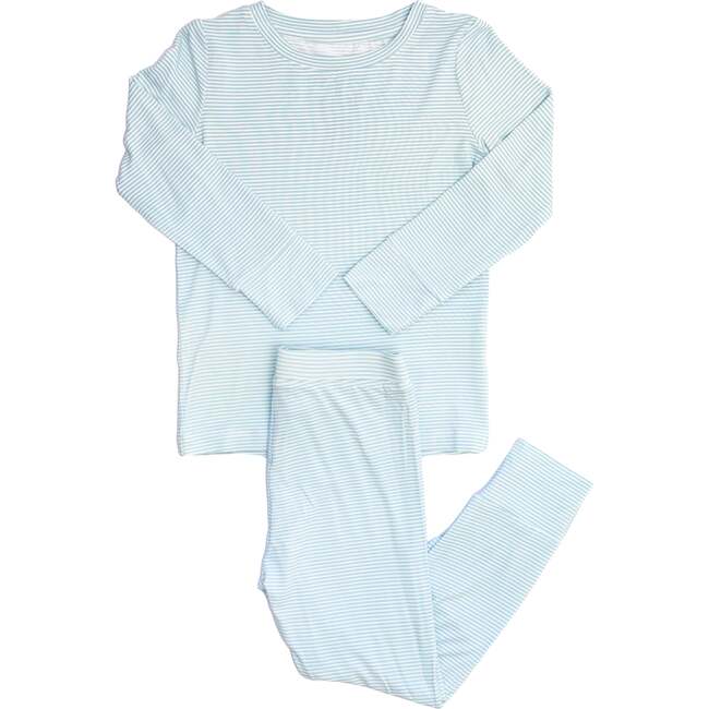 Mini Stripe Pajamas, Cool Blue