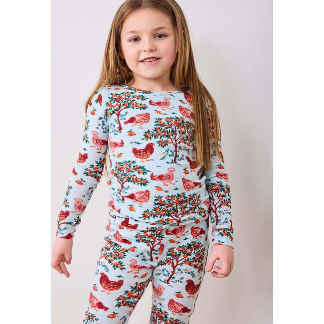 Hen House, Kids PJ Set, Soft Blue - Pajamas - 4