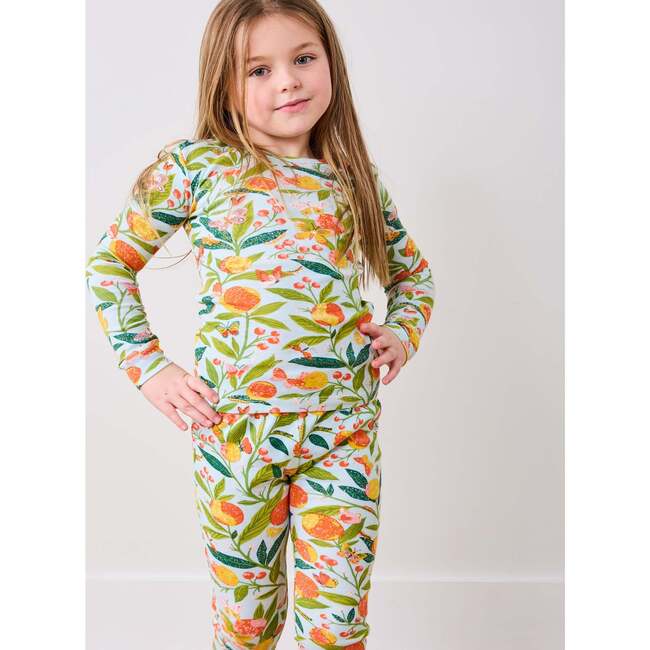 Butterfly Grove, Kids PJ Set, Soft Blue - Pajamas - 6