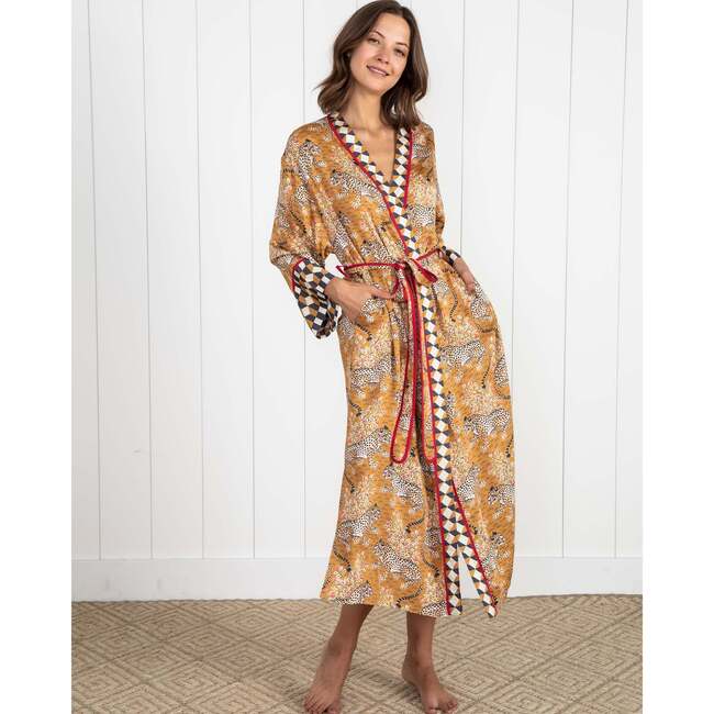 Bagheera, Satin Robe, Tobacco - Robes - 1