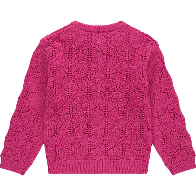 Knit Cardigan, Pink - Cardigans - 2