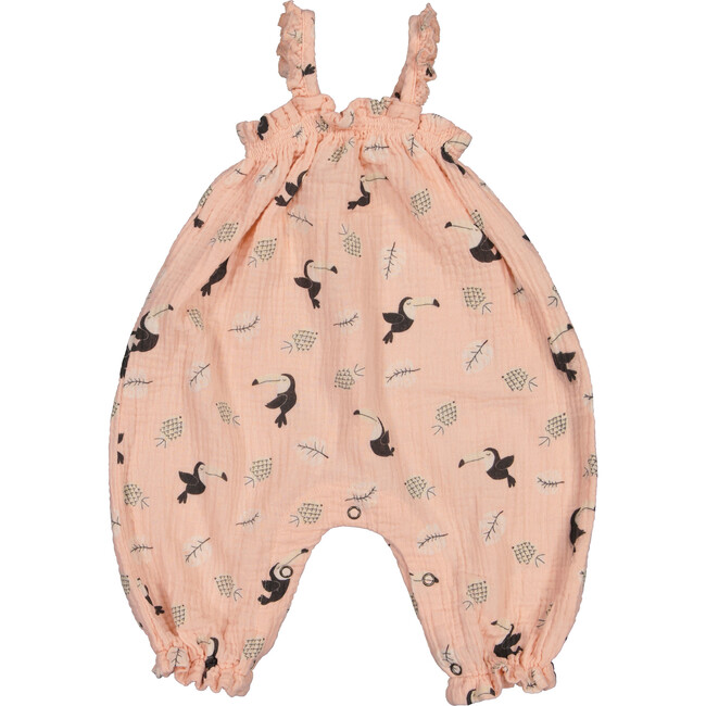 All-Over Toucan Print Dungaree, Pink