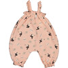All-Over Toucan Print Dungaree, Pink - Overalls - 2