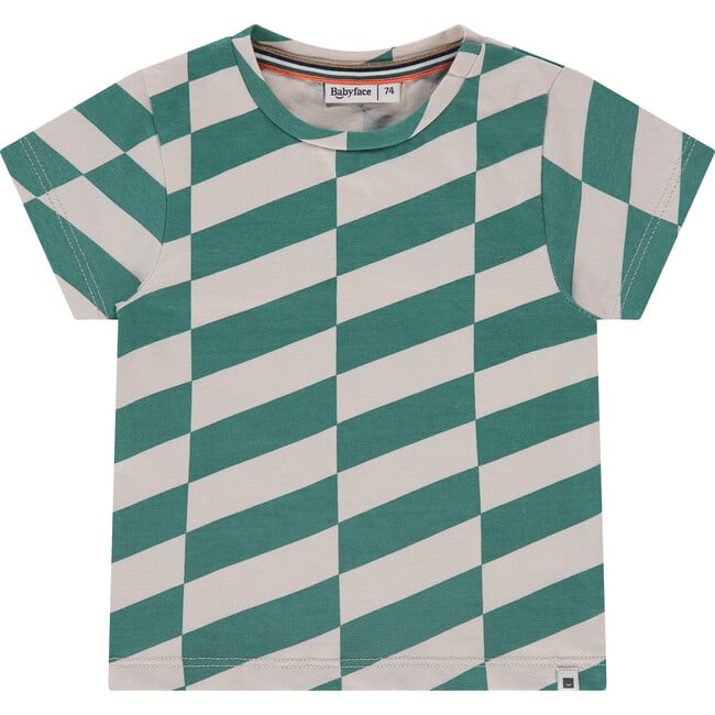 T-Shirt, Green/Cream