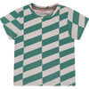 T-Shirt, Green/Cream - T-Shirts - 1 - thumbnail