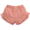 Bow Waist Ruffle Waist Shorts, Pink - Shorts - 2