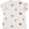 Short Sleeve T-Shirt with Flowers, White - T-Shirts - 2