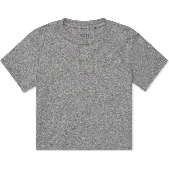 The Organic Short Sleeve Boxy Tee,  Heather Grey