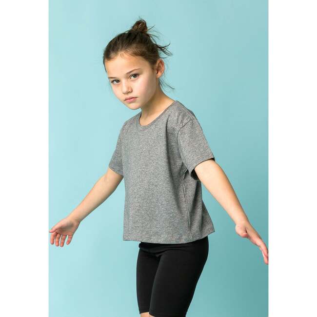 The Organic Short Sleeve Boxy Tee,  Heather Grey - T-Shirts - 2